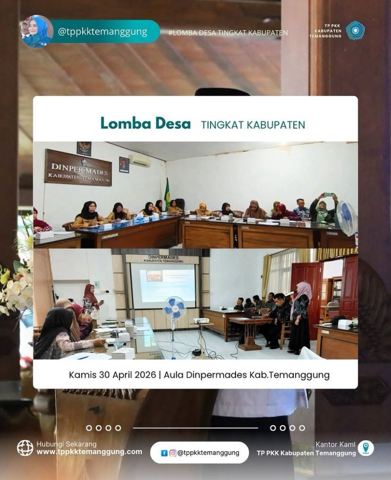 TP PKK Kabupaten Temanggung Hadiri Hari Kedua Penilaian Lomba Desa di Aula Dinpermades