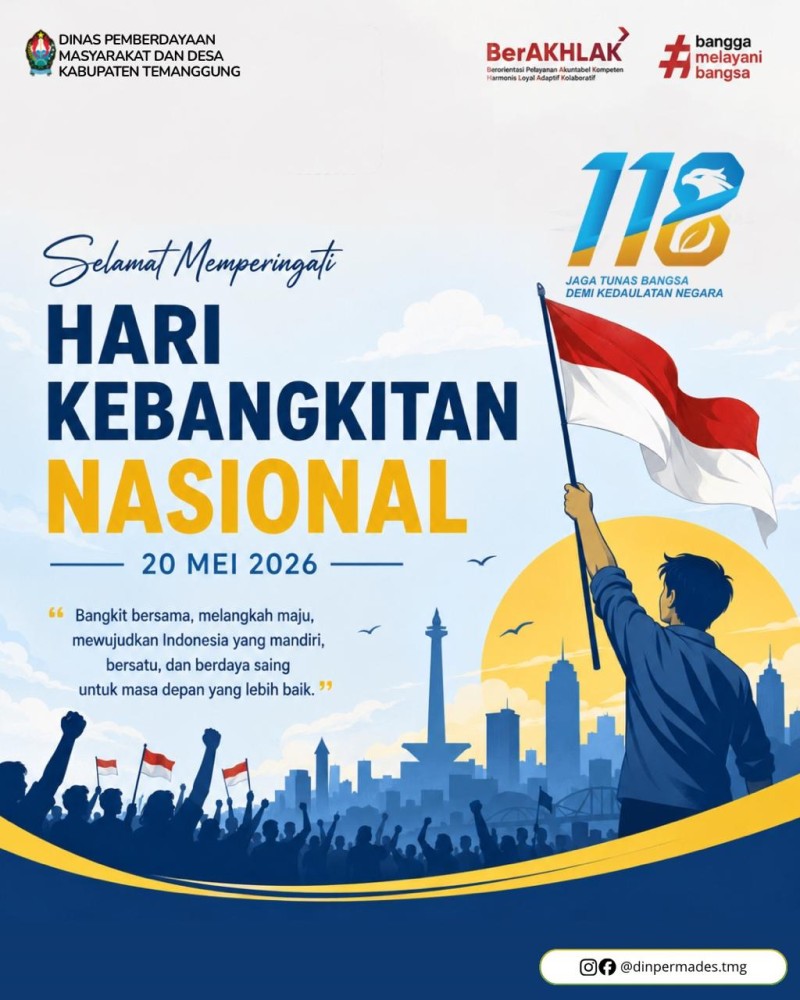 Selamat memperingati Hari Kebangkitan Nasional 20 Mei 2026
