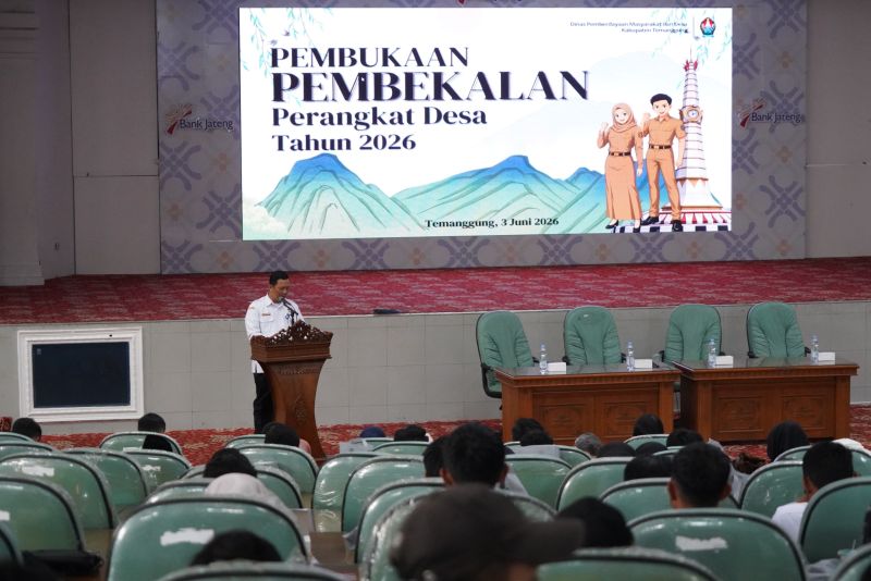 Dinpermades Temanggung Gelar Pembukaan Pembekalan Perangkat Desa Tahun 2026