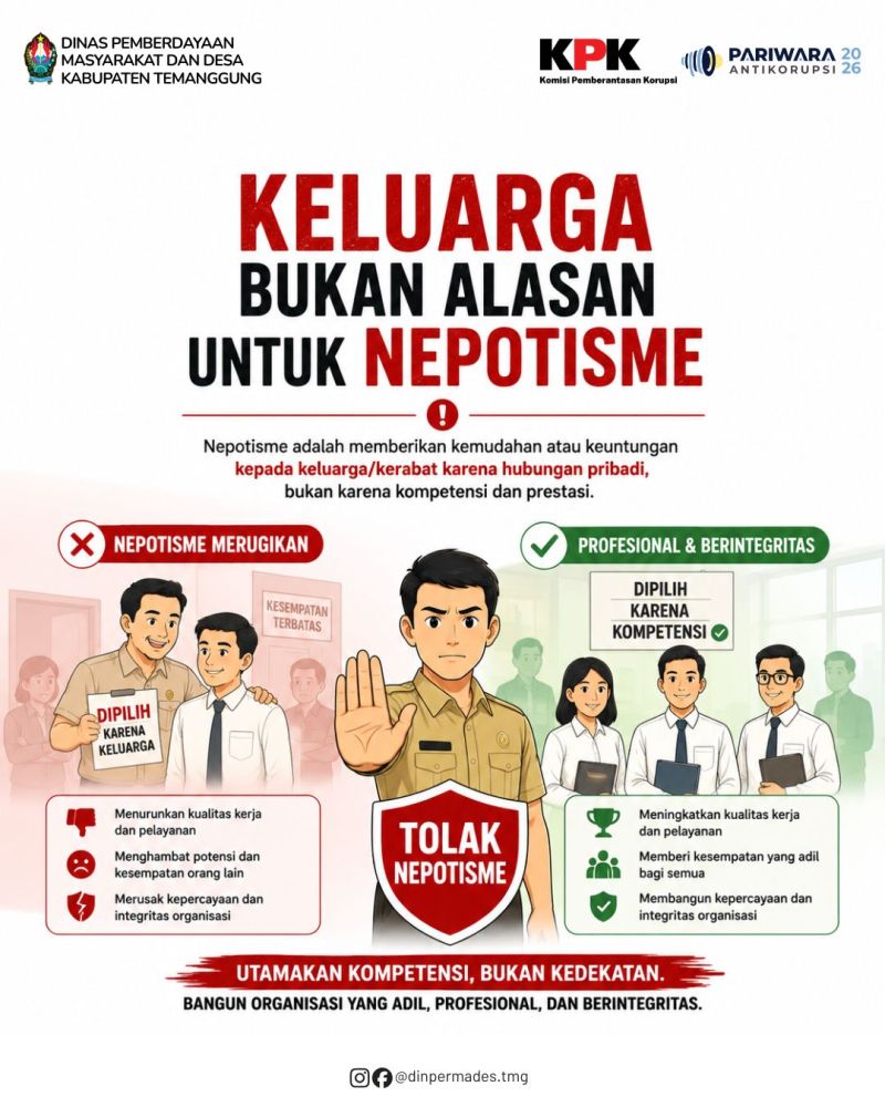 Keluarga Bukan Alasan untuk Nepotisme.