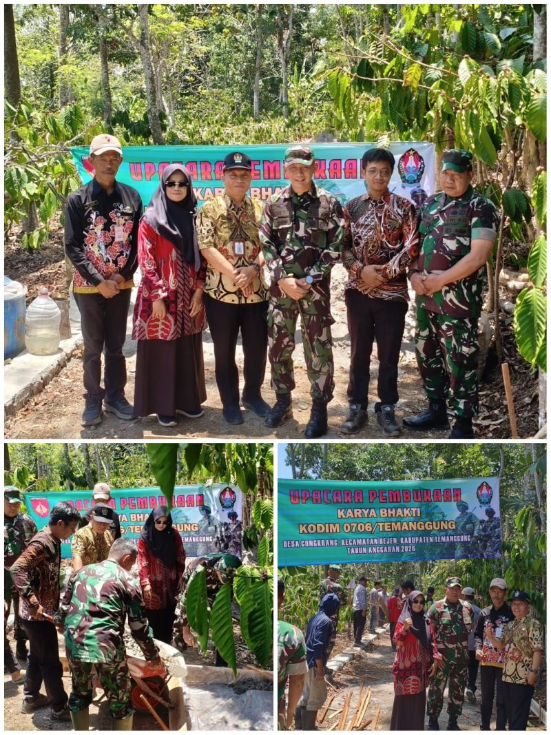 Dinpermades Temanggung Ikuti Upacara Pembukaan Karya Bhakti Kodim 0706/Temanggung