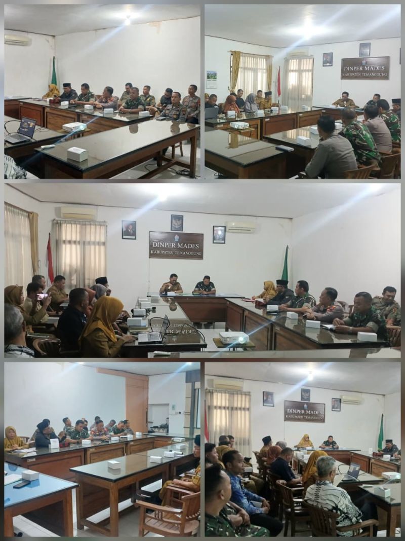 Dinpermades Temanggung Gelar Rakor Persiapan Upacara Pembukaan TMMD Sengkuyung Tahap IV Tahun 2026