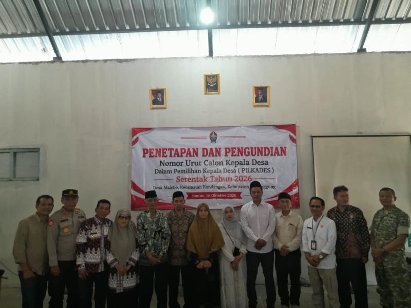 Plt Kepala Dinpermades Temanggung Hadiri Penetapan dan Pengundian Nomor Urut Calon Kepala Desa Malebo